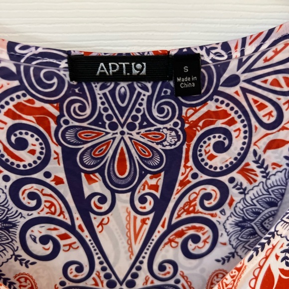 Ladies Size Small Apt. 9 Red and Blue Paisley Mini Dress GUC - Picture 2 of 7